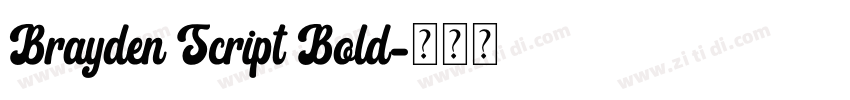 Brayden Script Bold字体转换
